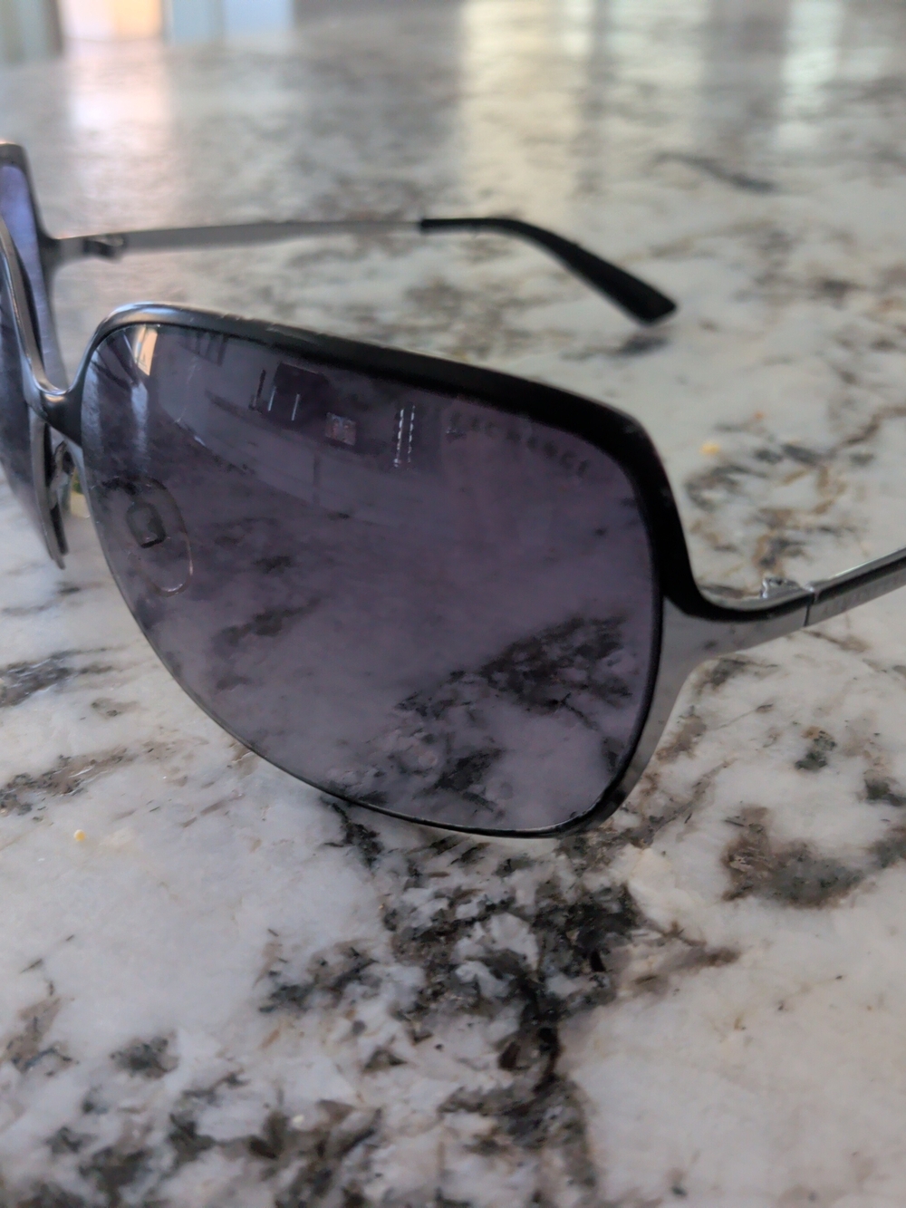 Armani Exchange Black Gradient Aviator Sunglasses